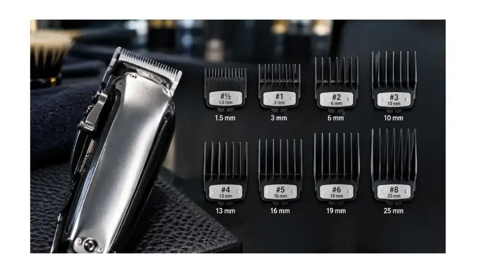 guard number clipper illustration mid taper fade