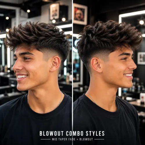 Blowout combo styles for men