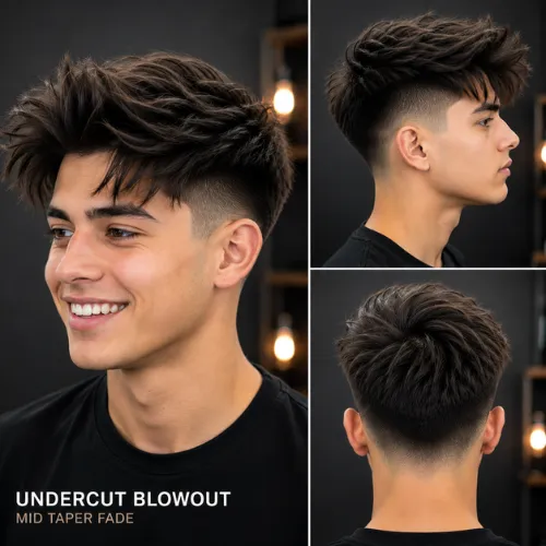 Undercut Blowout Mid Taper Fade