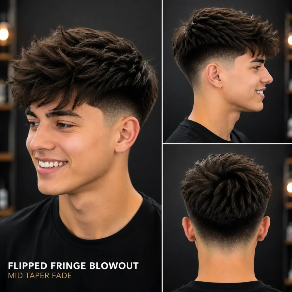 Flipped Fringe Blowout hairstyle