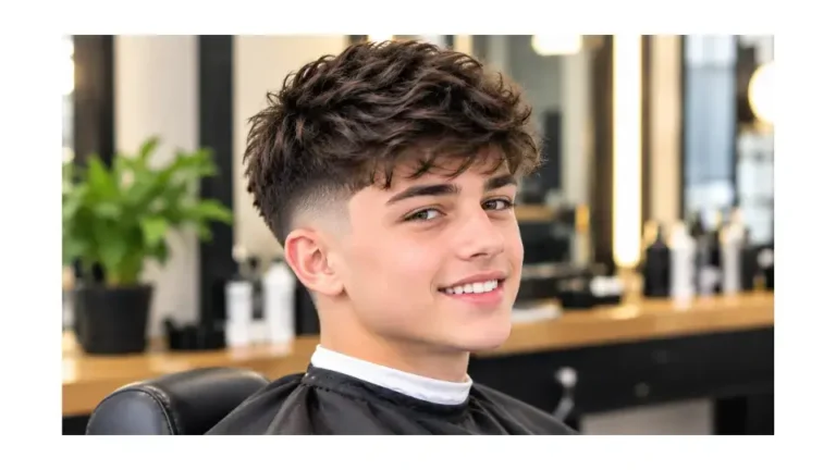 A trendy mid taper fade for boys with short styled hair on top and a smooth side fade