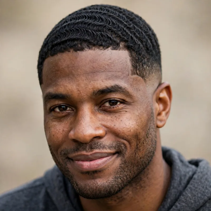 Burst fade with 360 waves on top