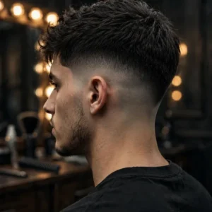 Taper fade showing the smooth gradient blend down to the neckline